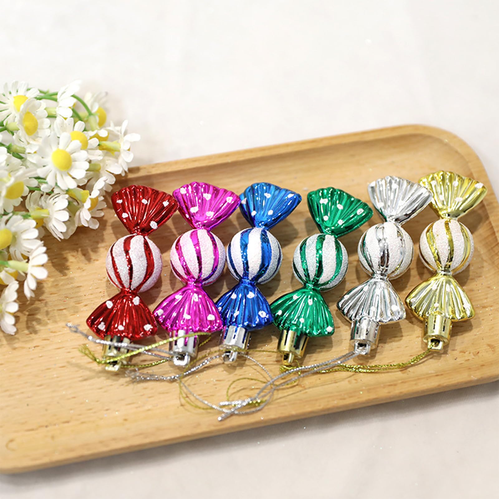 HERZWILD Herzwild 12 x Christmas Tree Decorations Candy Pendants Christmas Decoration Pendant Candy Ornaments (Colour-B) - Image 3
