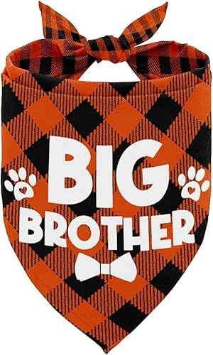 Bandana para perro, pañuelo para perro de hermano mayor, bufanda para perro, impresión a cuadros, accesorios para bufanda para perro, bufanda para disponible en Yaxa Colombia