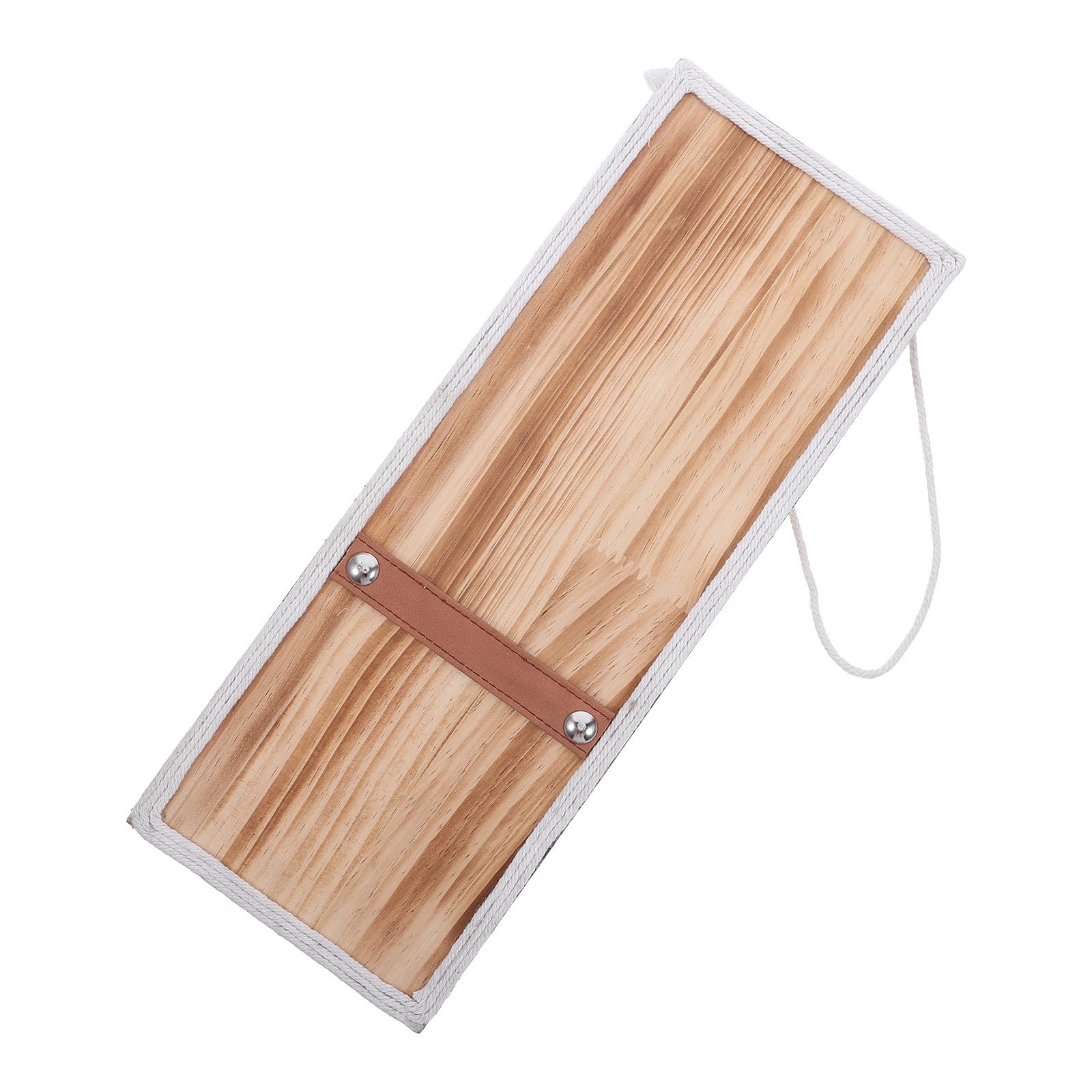 Placa de puerta decorativa de madera marrón con acabado rústico y plantas falsas para negocios