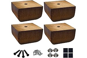 Sofa Legs Square 2 Inch Bed Feet Replacement Furniture for Wood