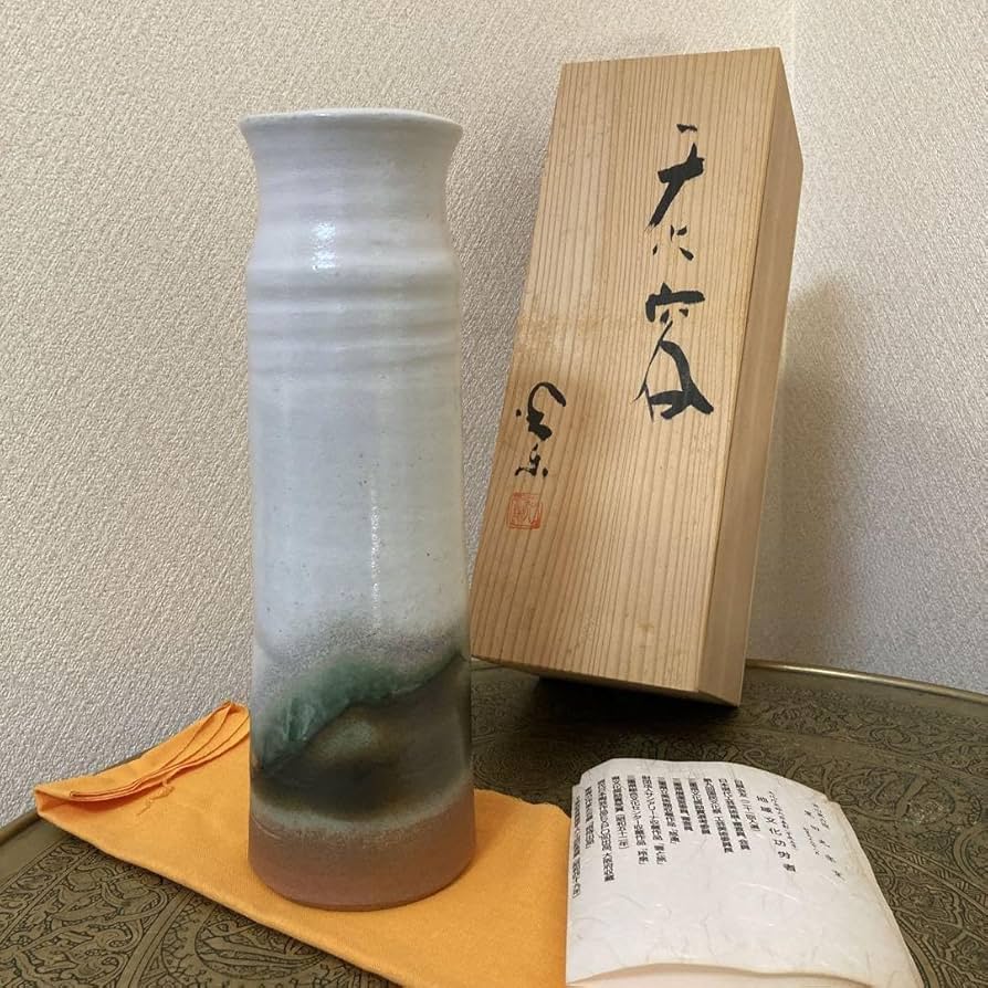 【黒田光楽】　萬古焼　花瓶　結構大きい 花器 花瓶 萬古焼 黒田光楽窯 S-12 : 小林陶芸 - 通販 - Yahoo