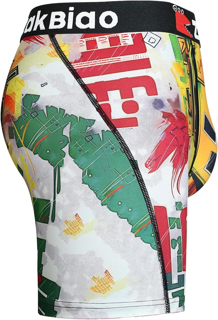 Mens Pouch Boxer Briefs Big and Tall Moisture Wicking Long Leg Underwear 3 Pack - Image 4