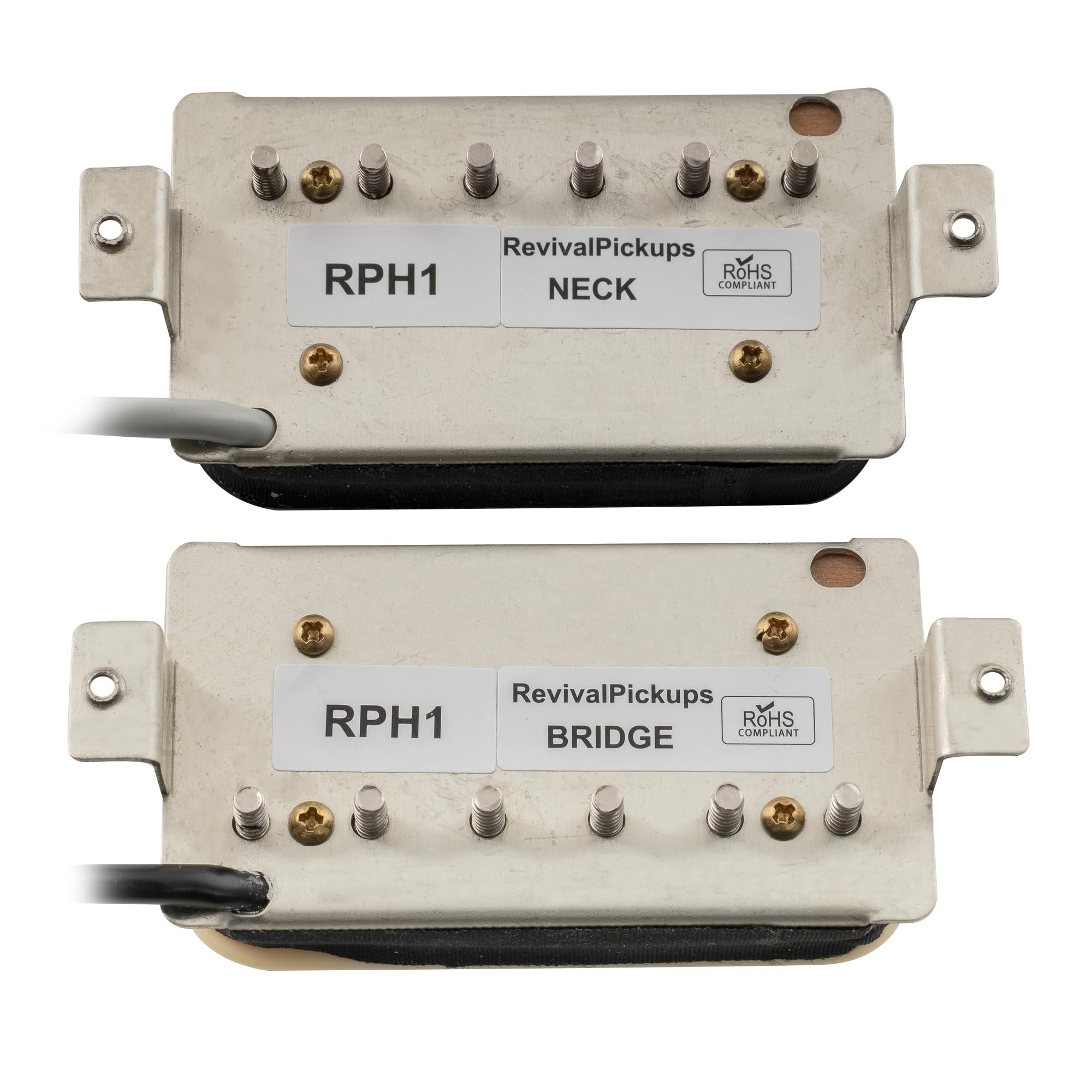 The Revival Pickups RPH1 Moderne Classics Style Ouvert Alnico 2 Micros Humbucker Set pour Guitare Electrique, Zebra