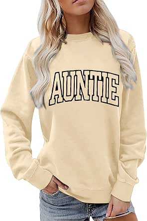 Auntie Sweatshirt For Women – 'In My Auntie Era' Graphic Long