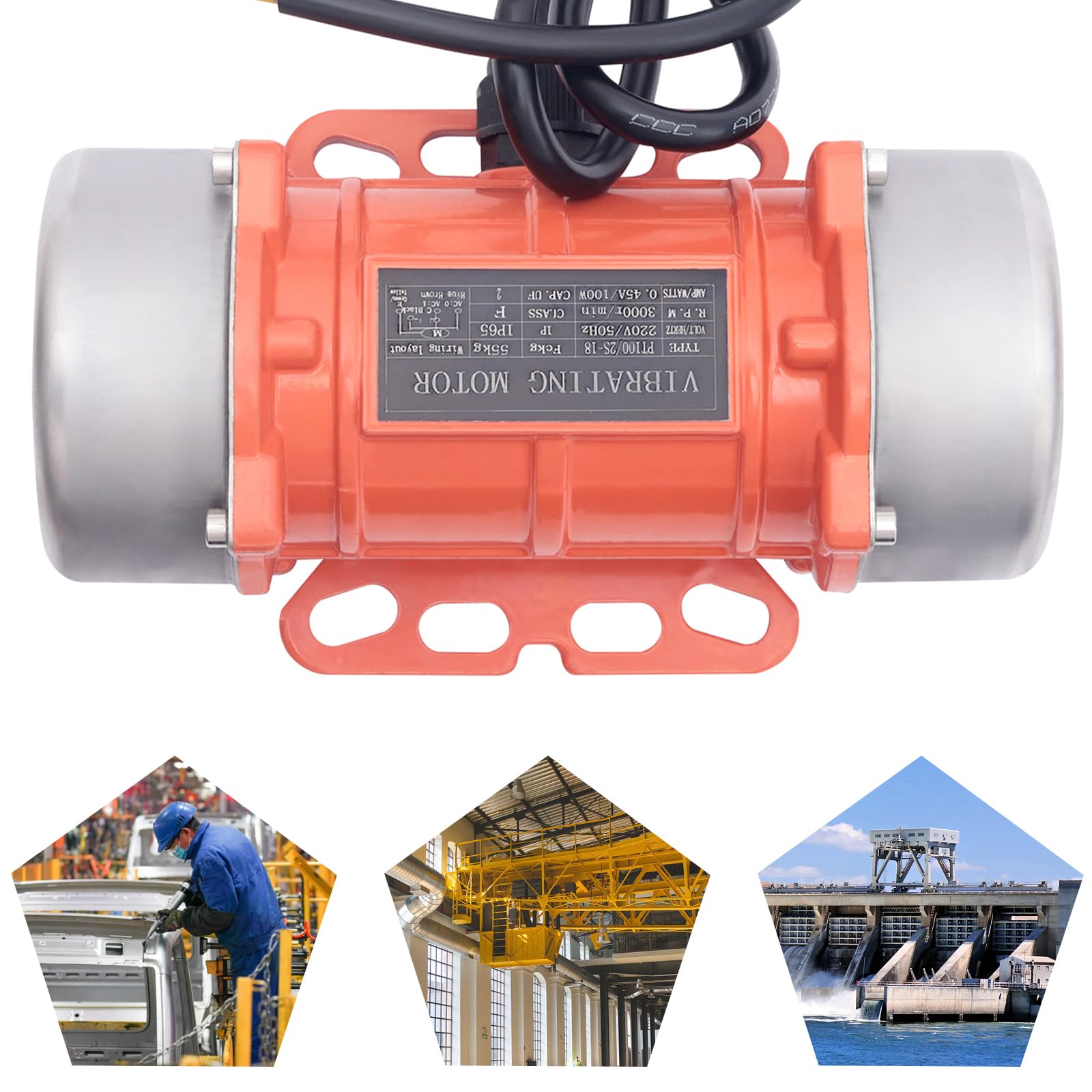 BETONVIBRATOR VIBRATIONSMOTOR 30W 220V 3000Rpm Einphasen-Aluminium BETONVIBRATOR VIBRATIONSMOTOR 30W 220V 3000Rpm Einphasen-Aluminium