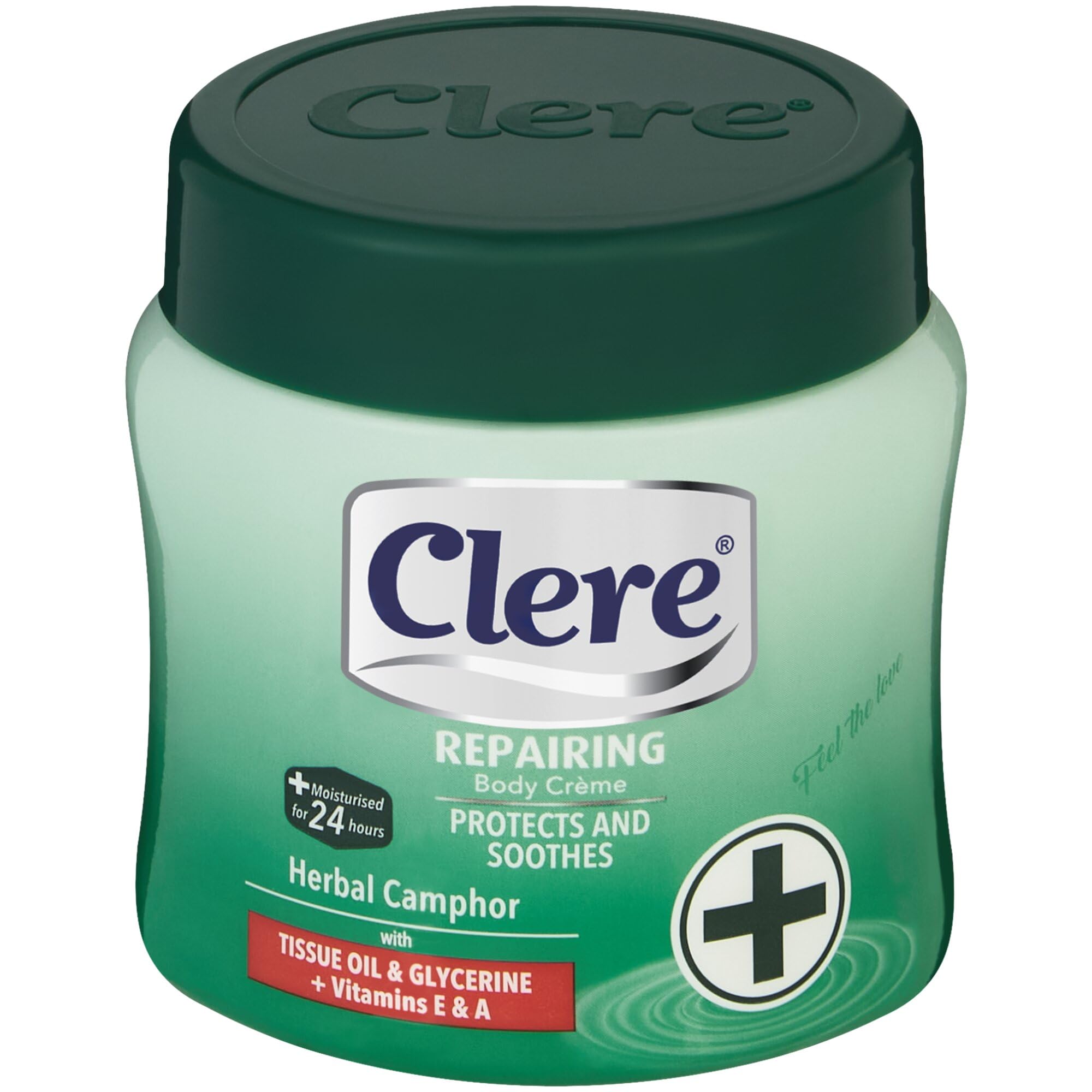 Clere Repairing Body Cream with Herbal Camphor, Tissue Oil, Glycerine, Vitamins E & A, 24-Hour Moisturisation, 500ml - Image 2