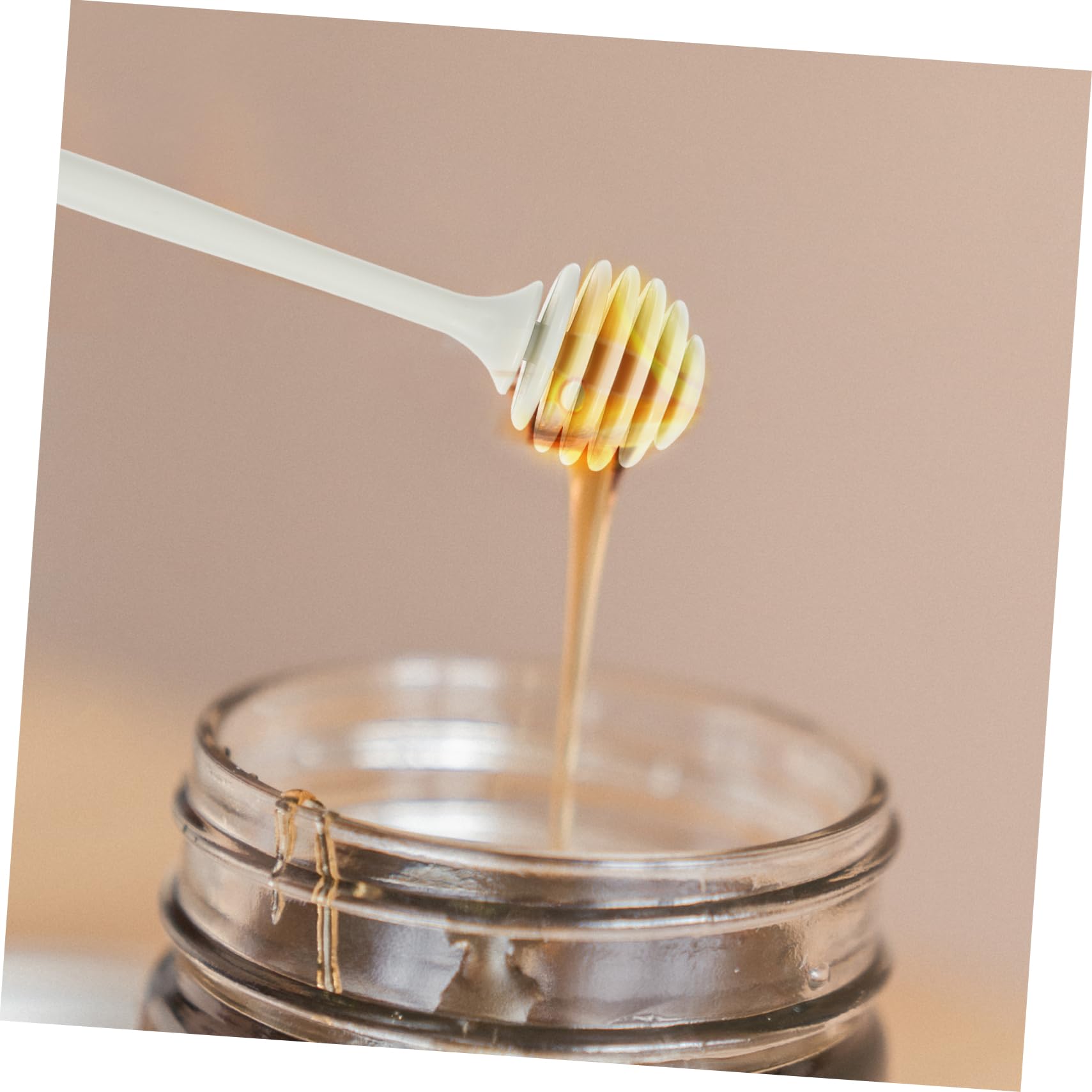 Cabilock 4Pcs Honey Stirring Sticks and Creative Honey Dippers for Easy Portable Kitchen Utensils for Honey Syrups and
