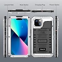 Vista 23 de Beasyjoy Funda impermeable para iPhone 13, funda de metal con protector de pantalla integrado, resistente protección de cuerpo completo, grado