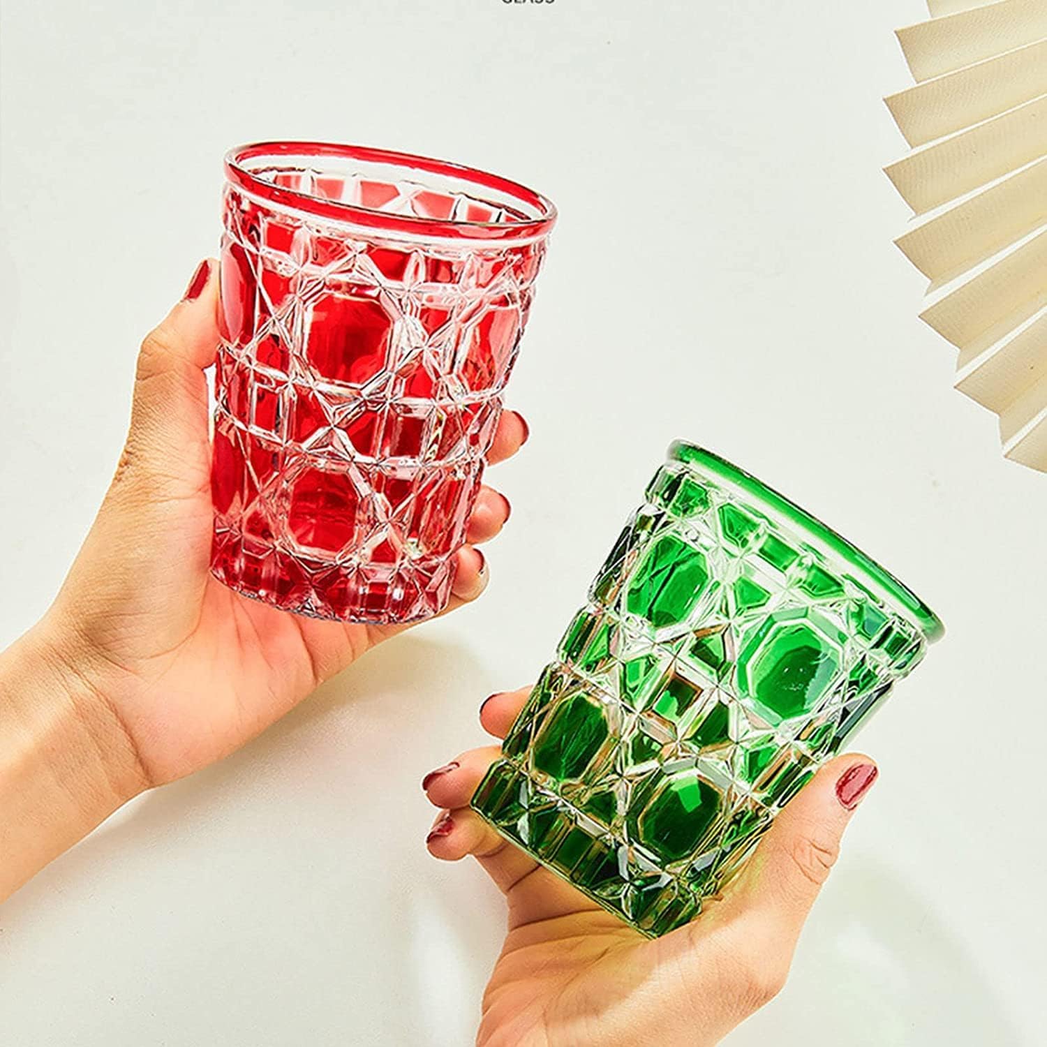 Bicchiere in vetro colorato per uso in bagno per collutorio tazza tazza tazza porta spazzolino da denti