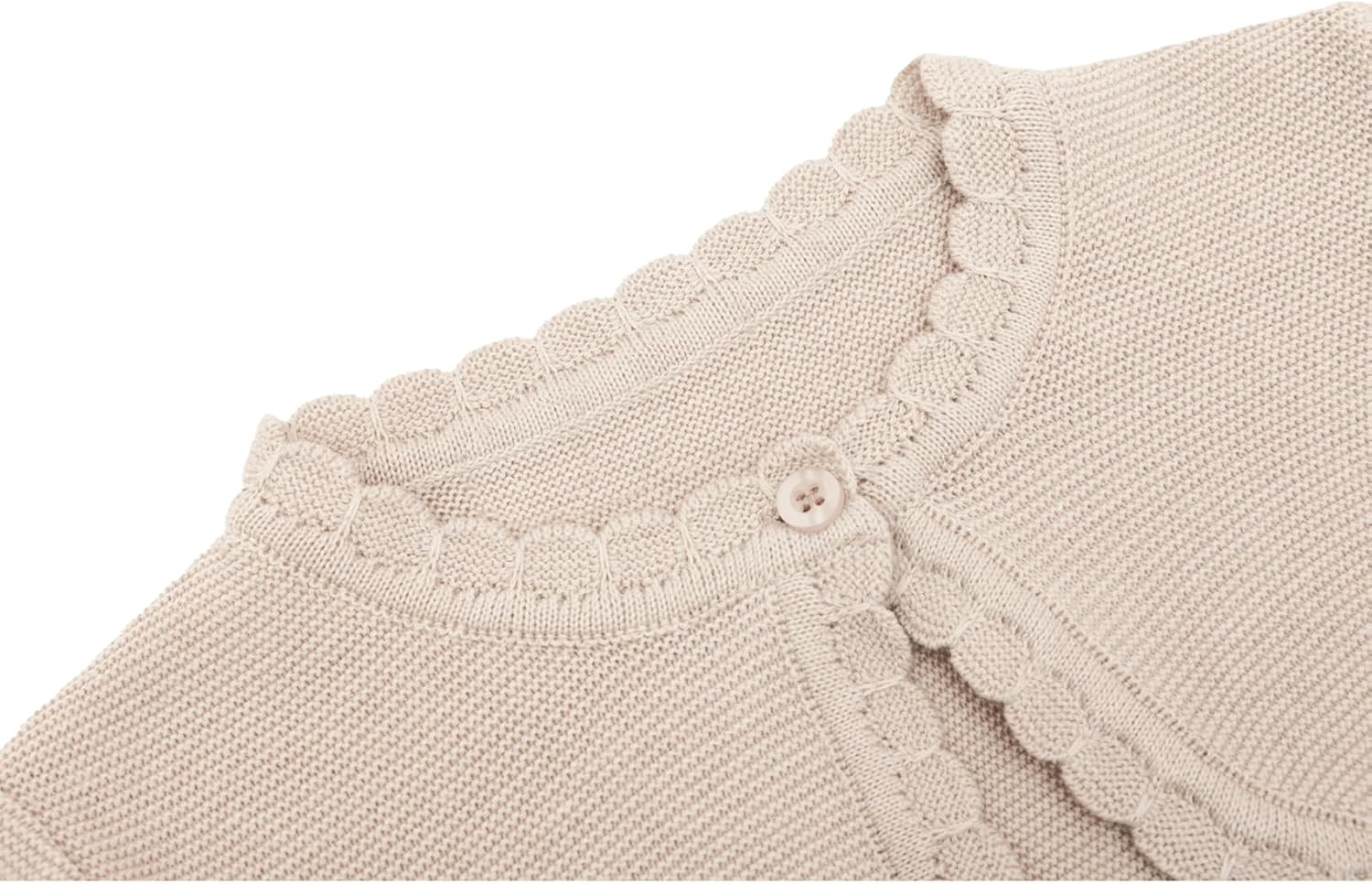 Lilax Baby Girls' Long Sleeve Cardigan Knit Button Closure Bolero Shrug - Image 4