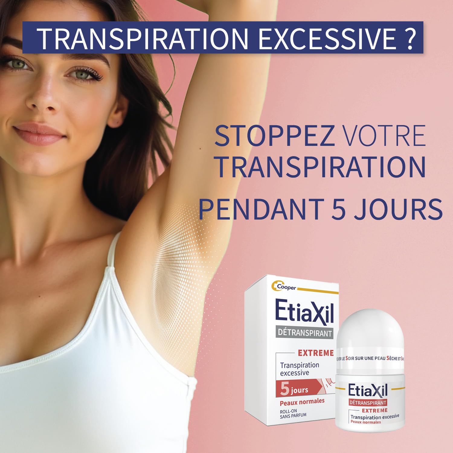 ETIAXIL - Deperspirant - Leczenie nadmiernego pocenia się - Pachy - Skóra normalna - 15 ml