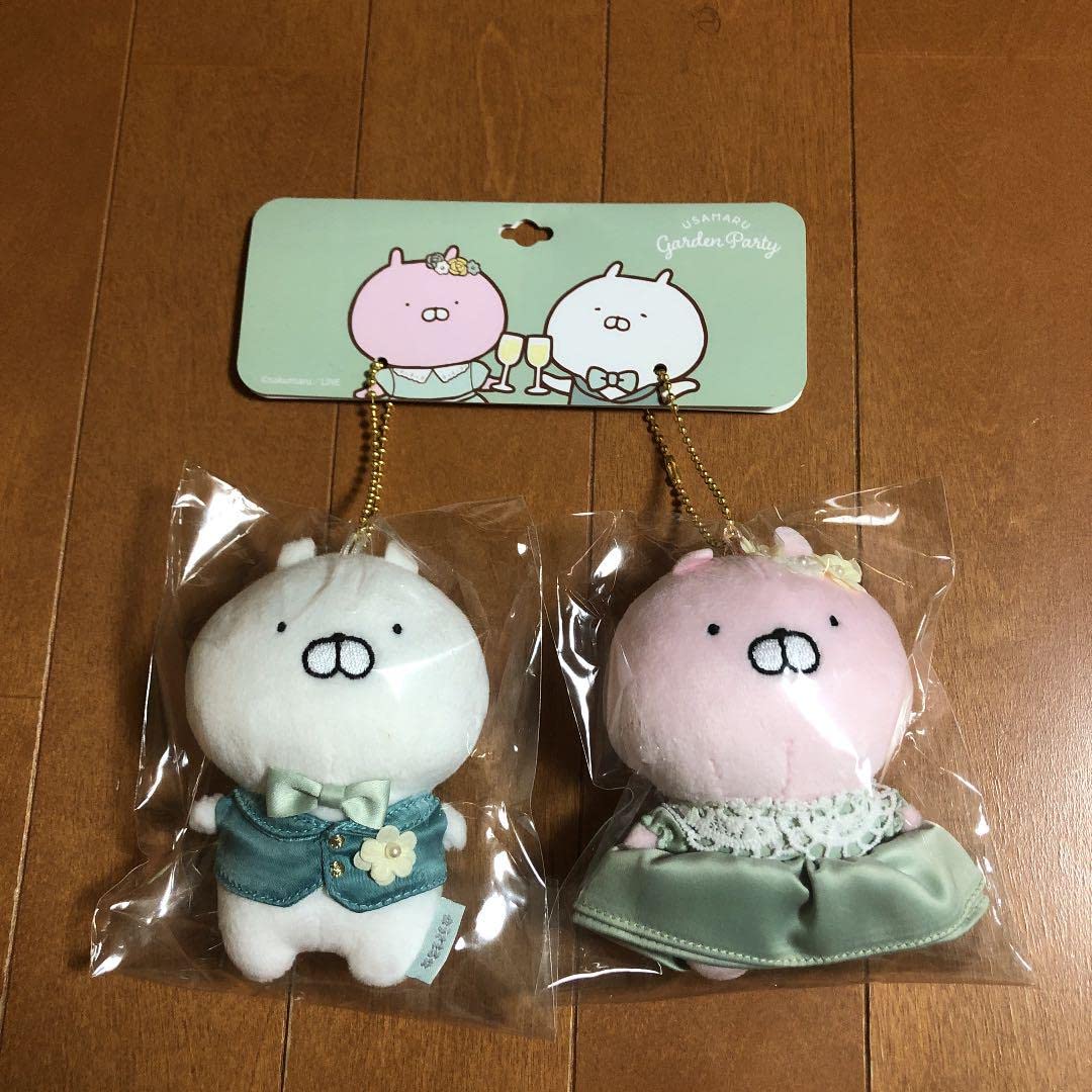 【箱付・未開封】うさまる　ガーデンパーティ　ペアぬいぐるみ　ウェディング　うさこ Amazon.co.jp: うさまる うさこ ガーデンパーティ マスコット うさまる