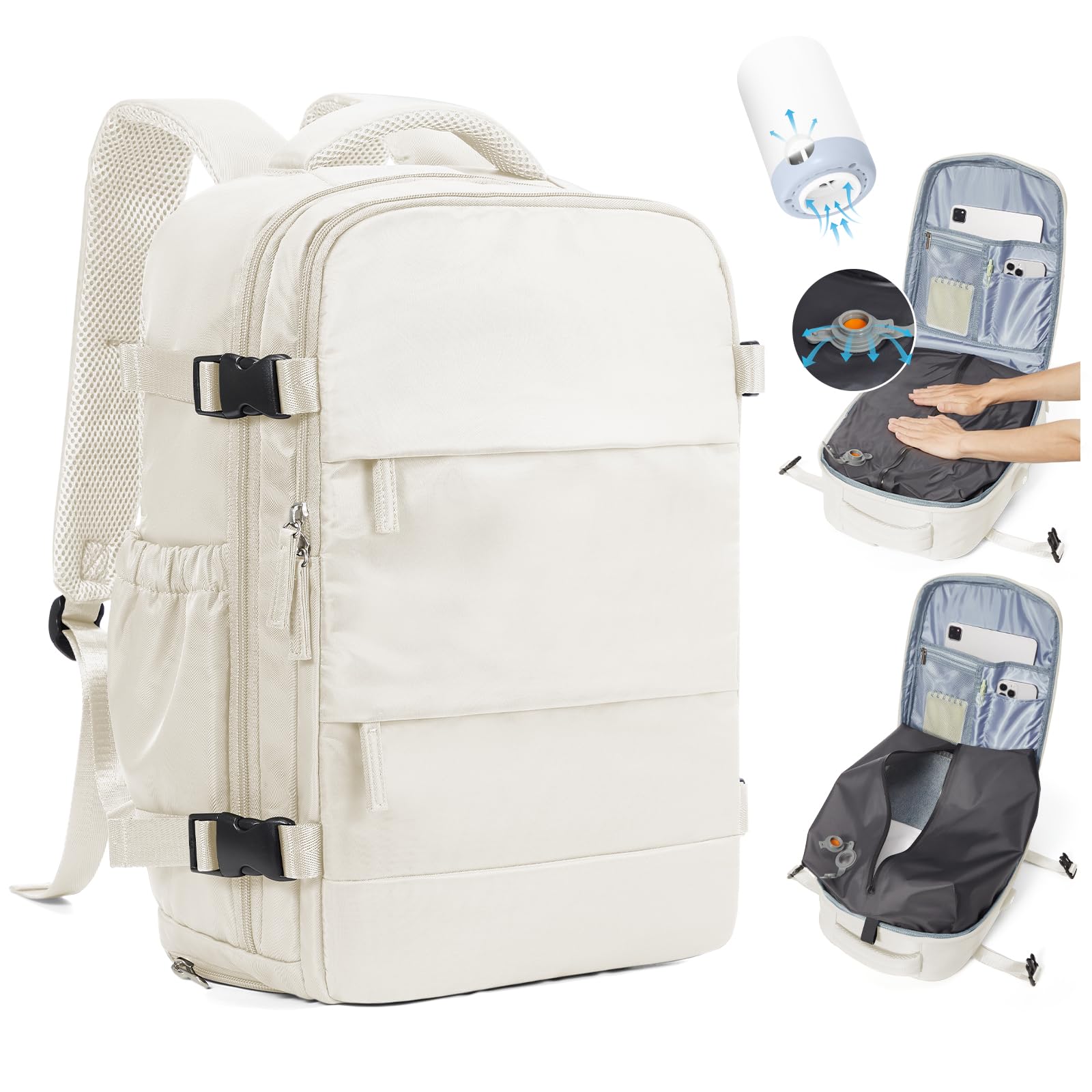 SZLX Zaino Ryanair 40x30x20 Sottovuoto Zaino da Viaggio 40x20x25 Bagaglio a Mano 40x30x20 Wizzair Donna Uomo Borsa da Cabina per Easyjet 45x36x20 Adatto a Laptop da 14 Pollici Impermeabile per Lavoro