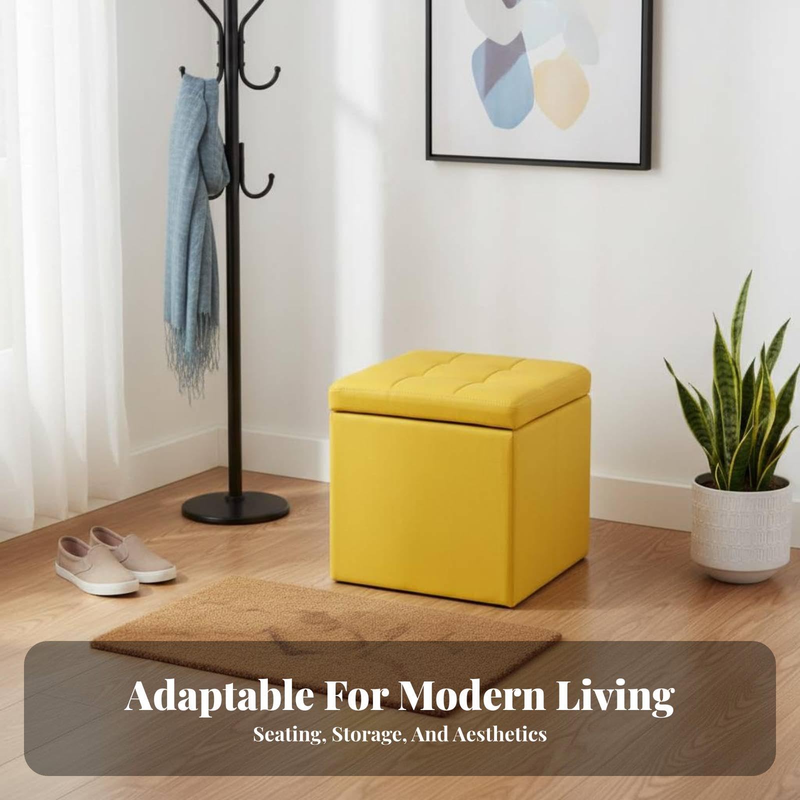 STYLEHEAVEN Tufted Storage Ottoman Versatile Tufted Storage Cube