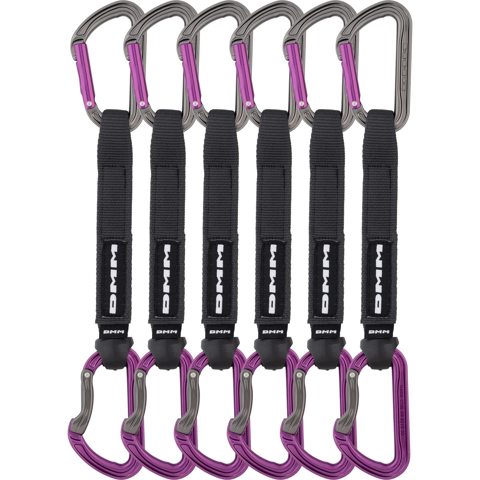 DMM Shadow Quickdraw 18 cm Titanium-Purple 6er Set