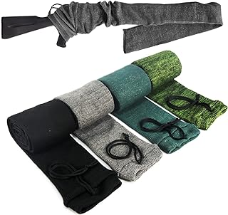 GUGULUZA Thick Gun Socks for Storage Rifle and Shotguns with or without Scope, Silicone-Treated, Drawstring Closure, 52 Inches (MX - 4 Pack)