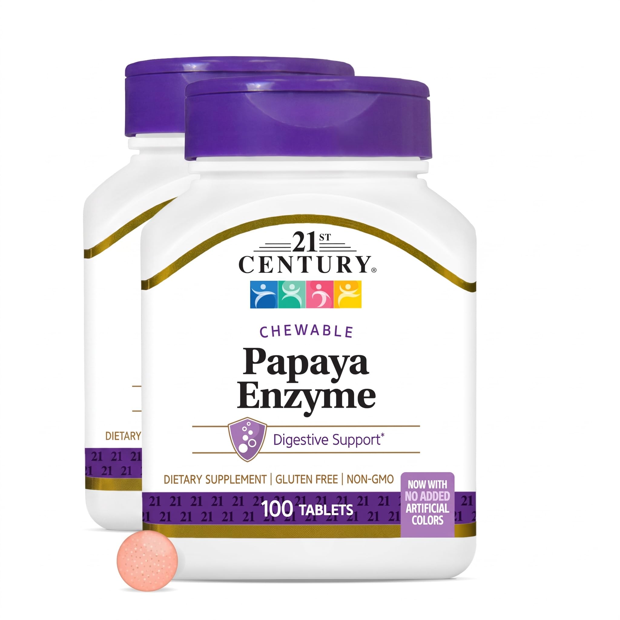 21st Century Papaya Enzyme Chewables for Digestion, Tropical, 100 Count — Amazon image 13