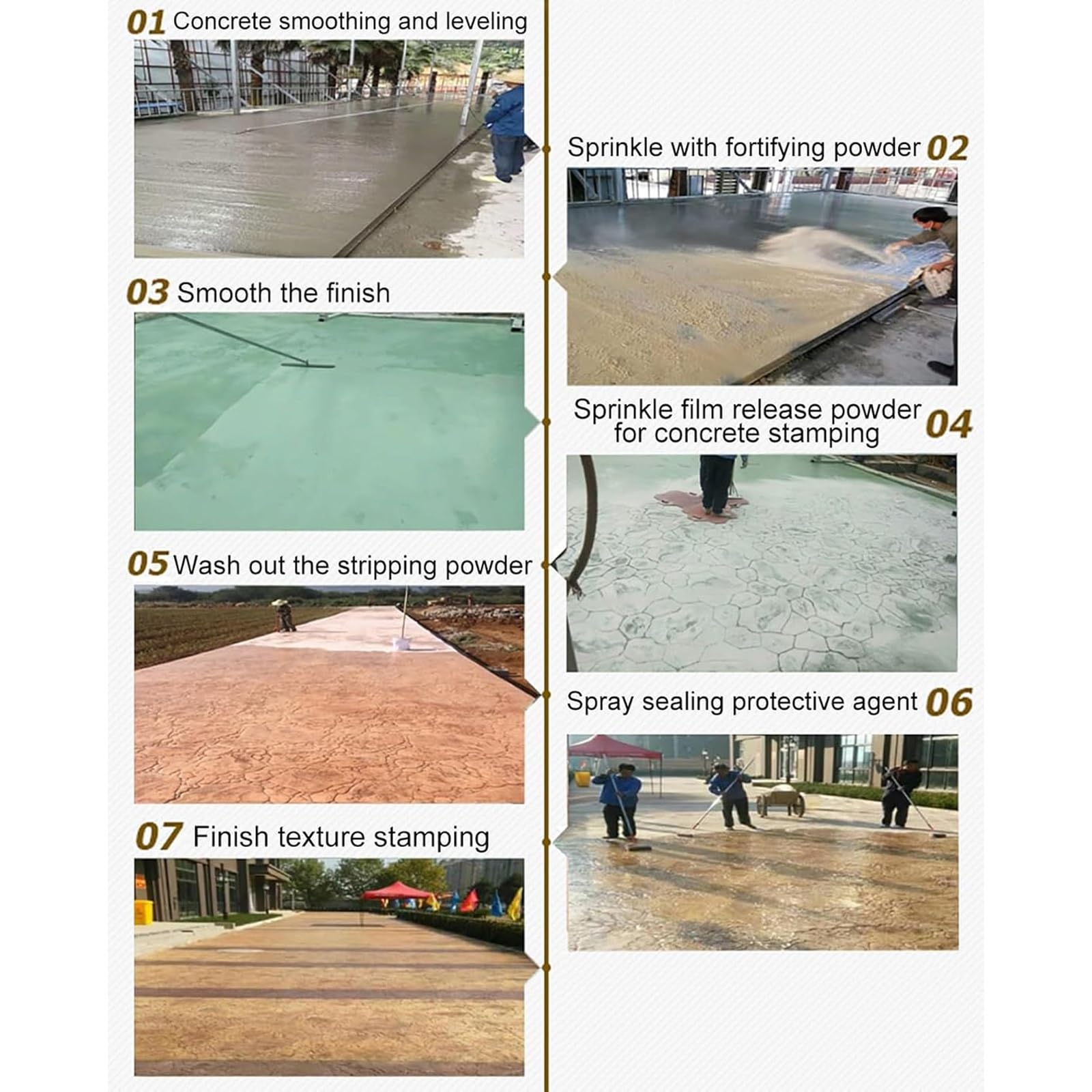 Pieczątka do betonu, z kamienia naturalnego, cementowa do dekoracji ulic, betonu, tekstury skóry, materiał gumowy