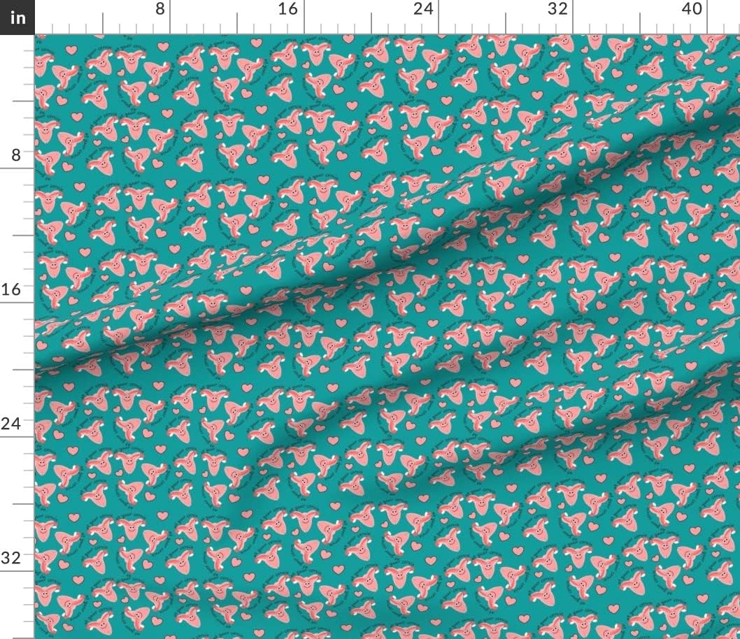 Spoonflower Fabric - Nurse Medical Nursing Uterus Women Printed on Petal Signature Cotton Fabric by The Yard - Sewing Quilting Apparel Crafts Decor