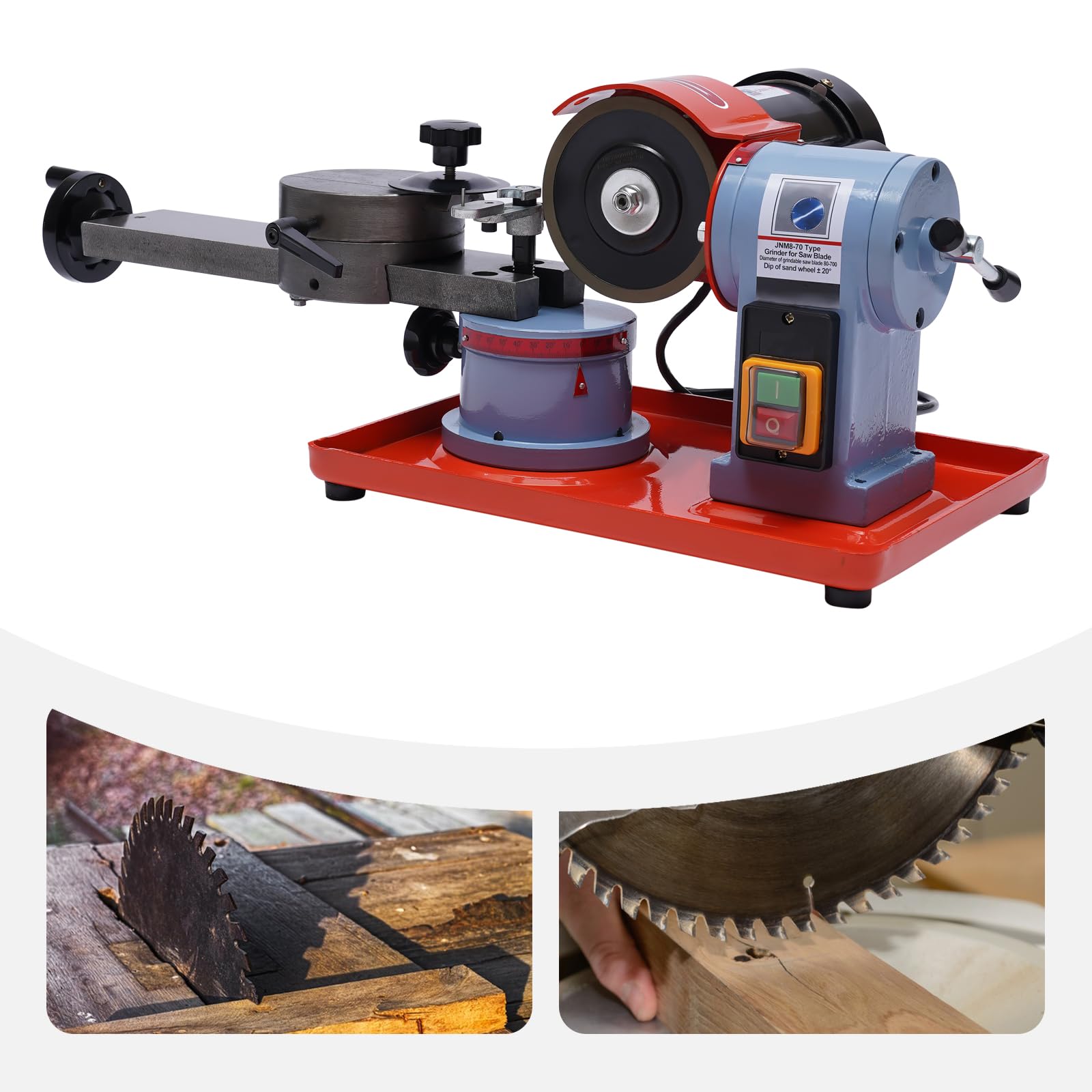 MINRS Ostrzałka do piły tarczowej 250 W, 80-700 mm, do brzeszczotów, do pił z tworzywa sztucznego, drewna, stopu aluminium, 2850 obr./min 220 V