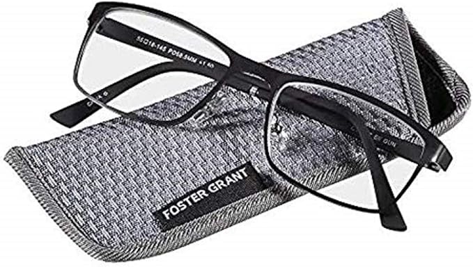 Amazon.com: Foster Grant Eli Gun - Gafas de lectura para hombre con estuche  +2.75 : Ropa, Zapatos y Joyería