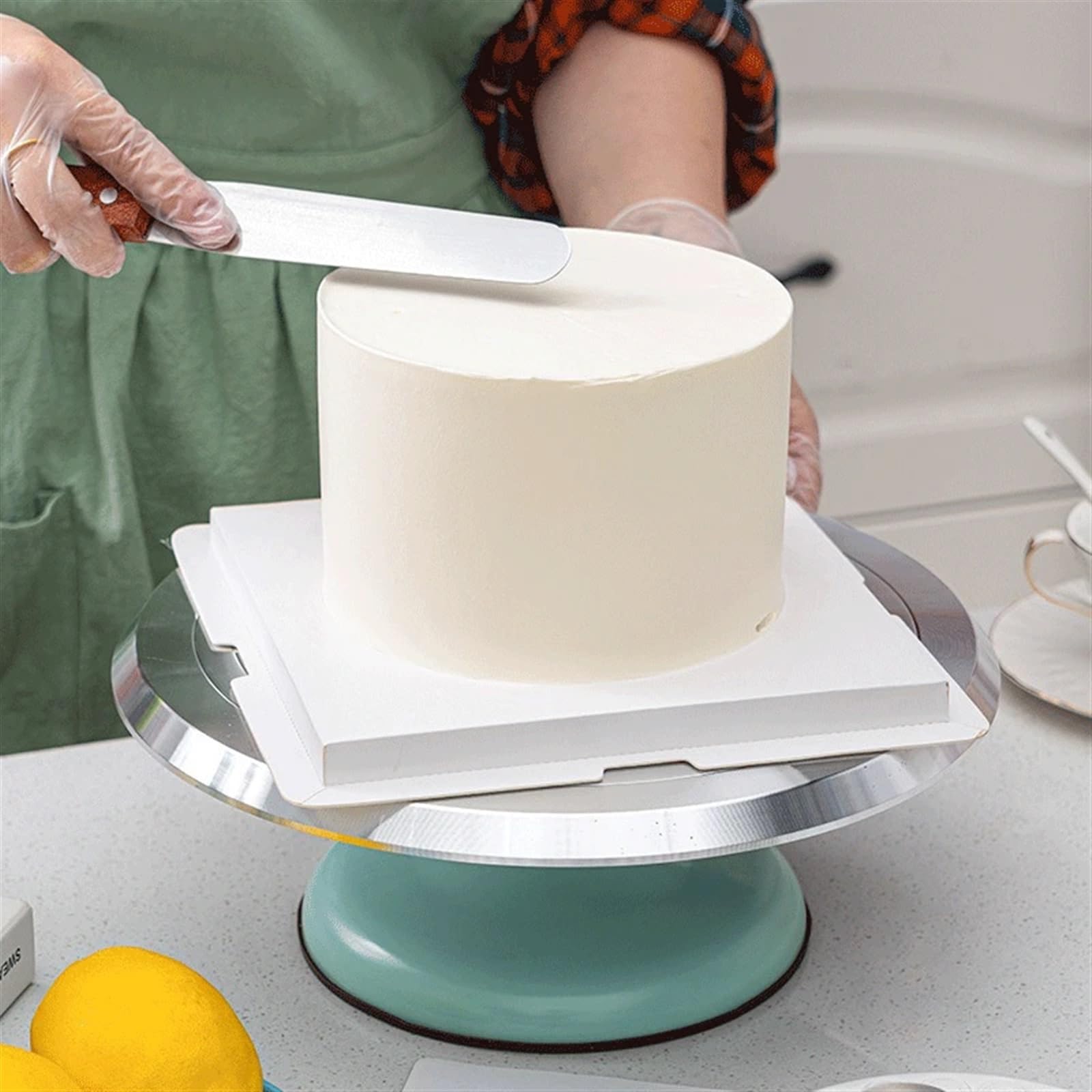 Plateau tournant à gâteau en alliage d'aluminium