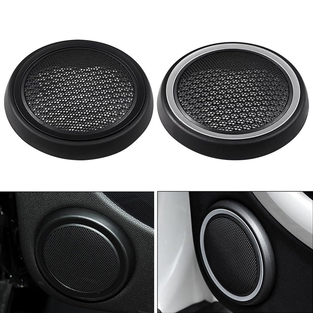 Oceanlend Cubierta para altavoz de puerta delantera de coche, para MINI CLUBMAN R55 para MINI Cooper R56 modelos de 2007 a 2015, 51412753333 51412756567 (galvanizada)