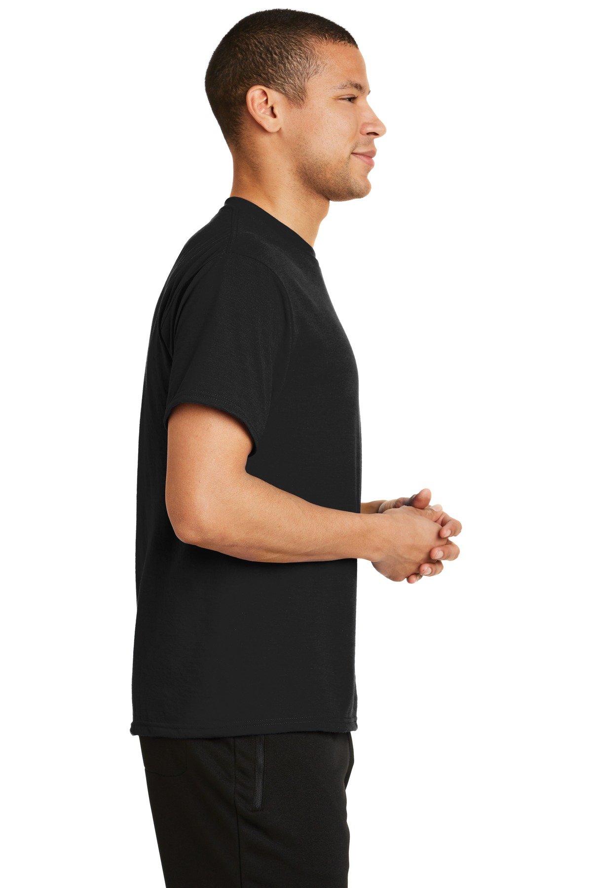 Port & Company Performance Blend Tee. PC381 Jet Black