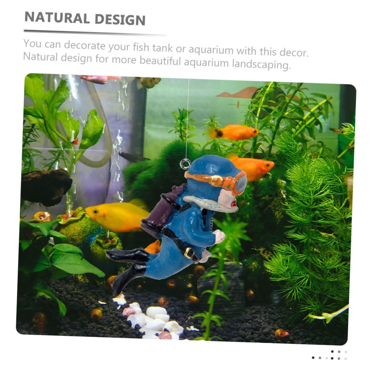 GLEAVI 5 Ensembles Décoration D'aquarium Plongeur Flottant D'aquarium Adorable Décor D'aquarium Petit Bulleur pour Aquarium Jolie Figurine De Plongeur PVC 2 Pièces * 5