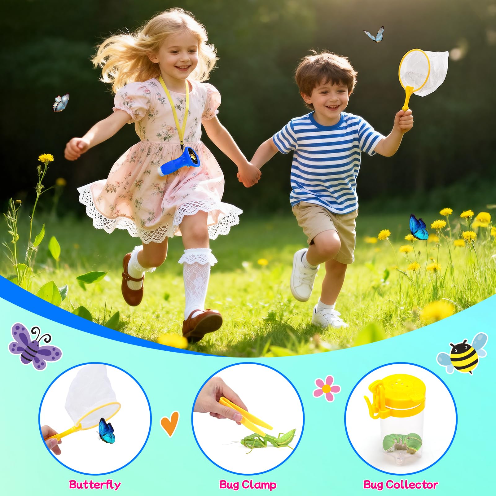 Microscopio per Bambini, Microscopio Digitale Portatile per Bambini, Schermo IPS da 2,0 Pollici, Ricaricabile USB, 8 luci LED, 1000x, Giochi Regalo Bambino 3-12 Anni Maschio - Blu
