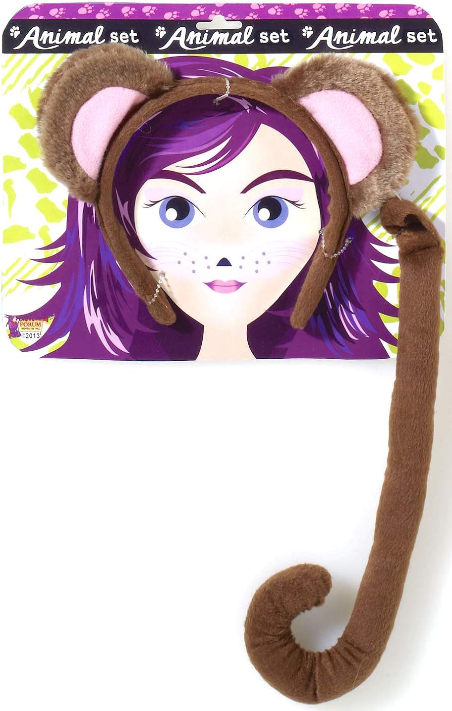 Forum Novelties Women's Playful Animals Monkey Costume Accessory Set, Multi, One size : Clothing, Shoes & Jewelry