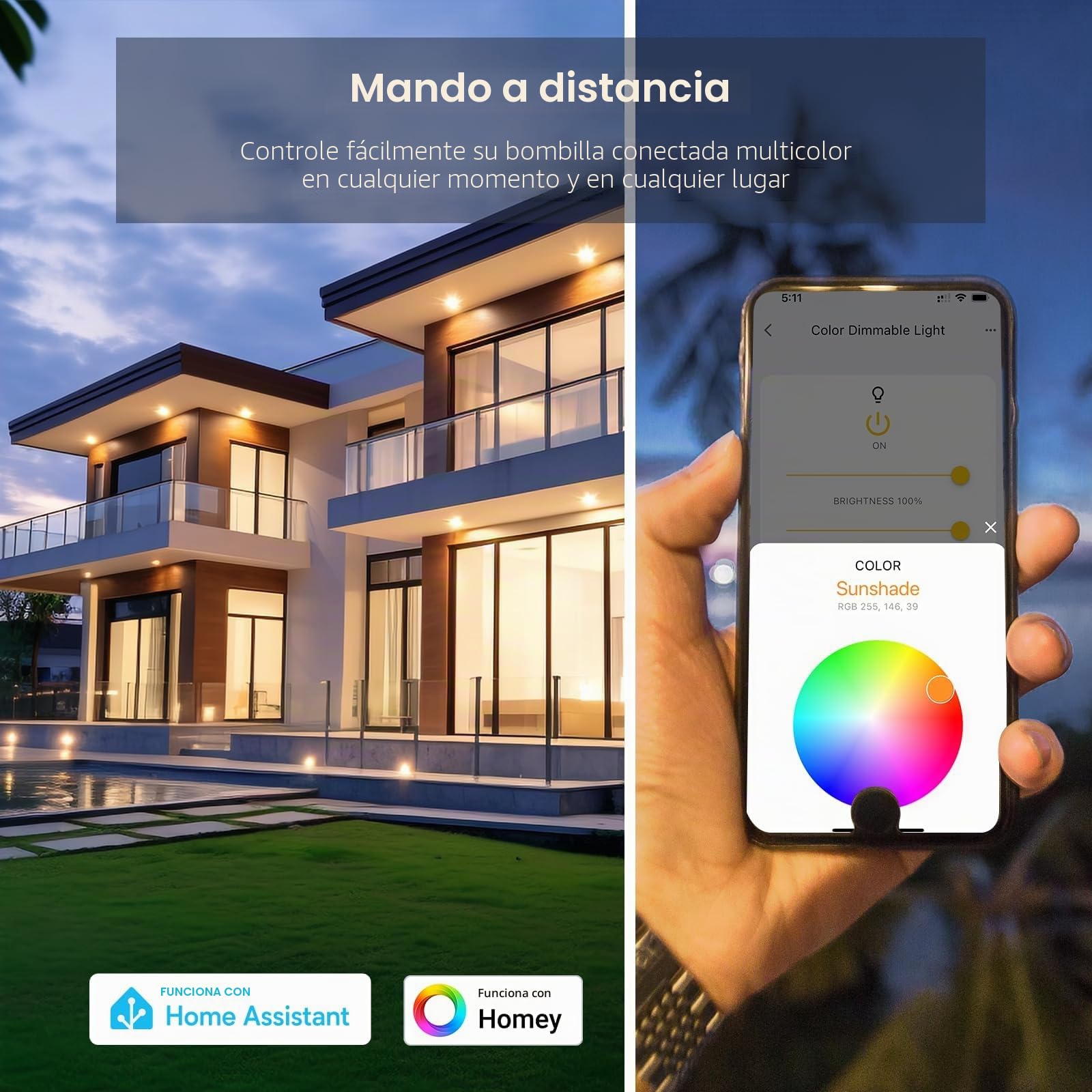 THIRDREALITY Zigbee A19 - Bombilla inteligente de color ZL4, paquete de 4 unidades, E27, compatible con Home Assistant, SmartThings, Aeotec, Homey, Hubitat, dispositivos Echo con hub integrado