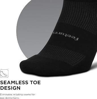 Feetures High Performance Cushion Classic Crew Sock for Women & Men - Moisture-Wicking Athletic Socks (1 Pair)