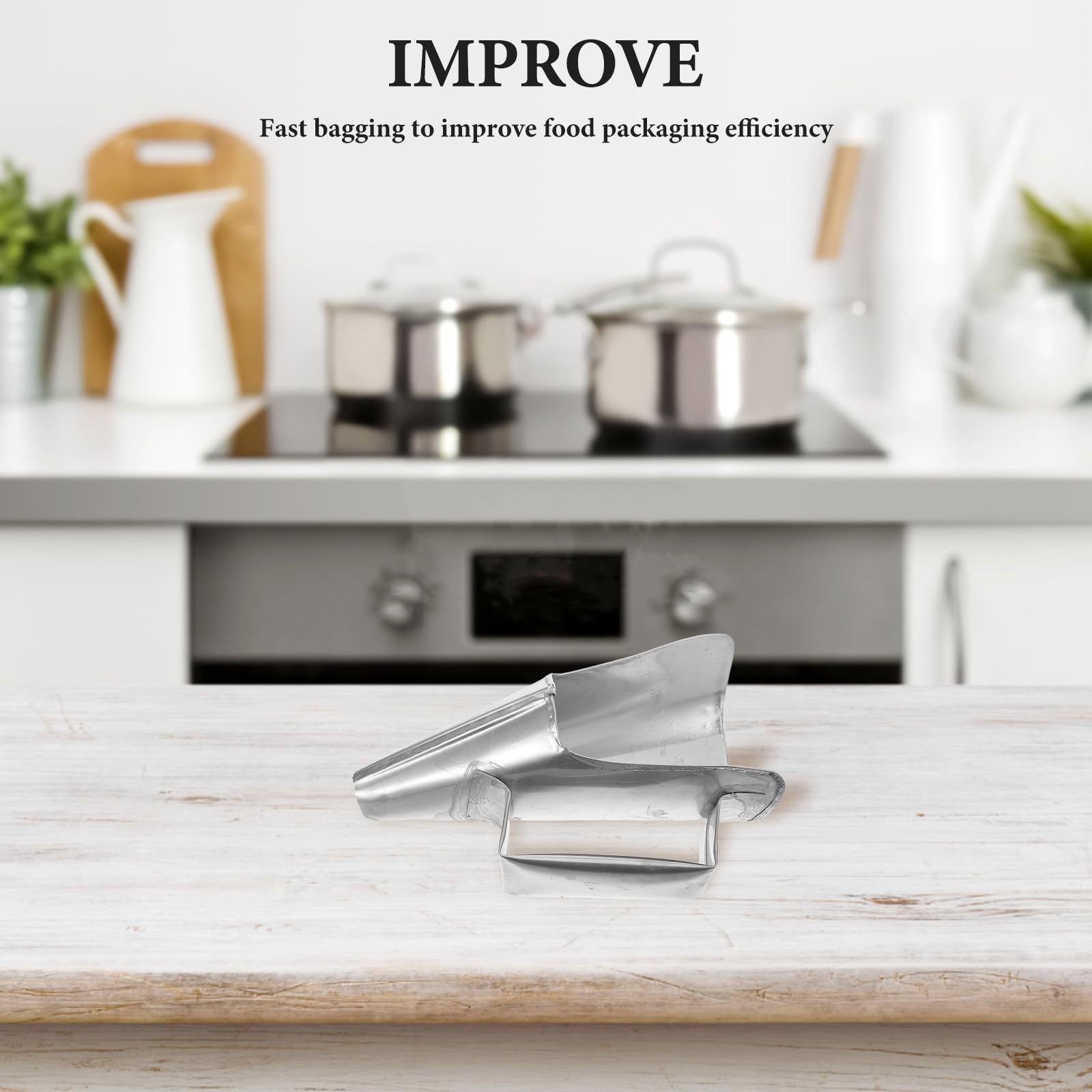 SHINEOFI Imbuto per Confezionare Artigli di Pollo Design Rapido in Ferro Argento per Imballaggio Alimentare con Bocca Larga e Base Stabile e Piccoli Alimenti