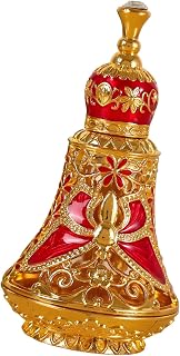 Exquisite Middle Eastern Themed Portable Perfumes Container with Gold Accents for Storing Fragrances and Oils Scent Travel Bottle