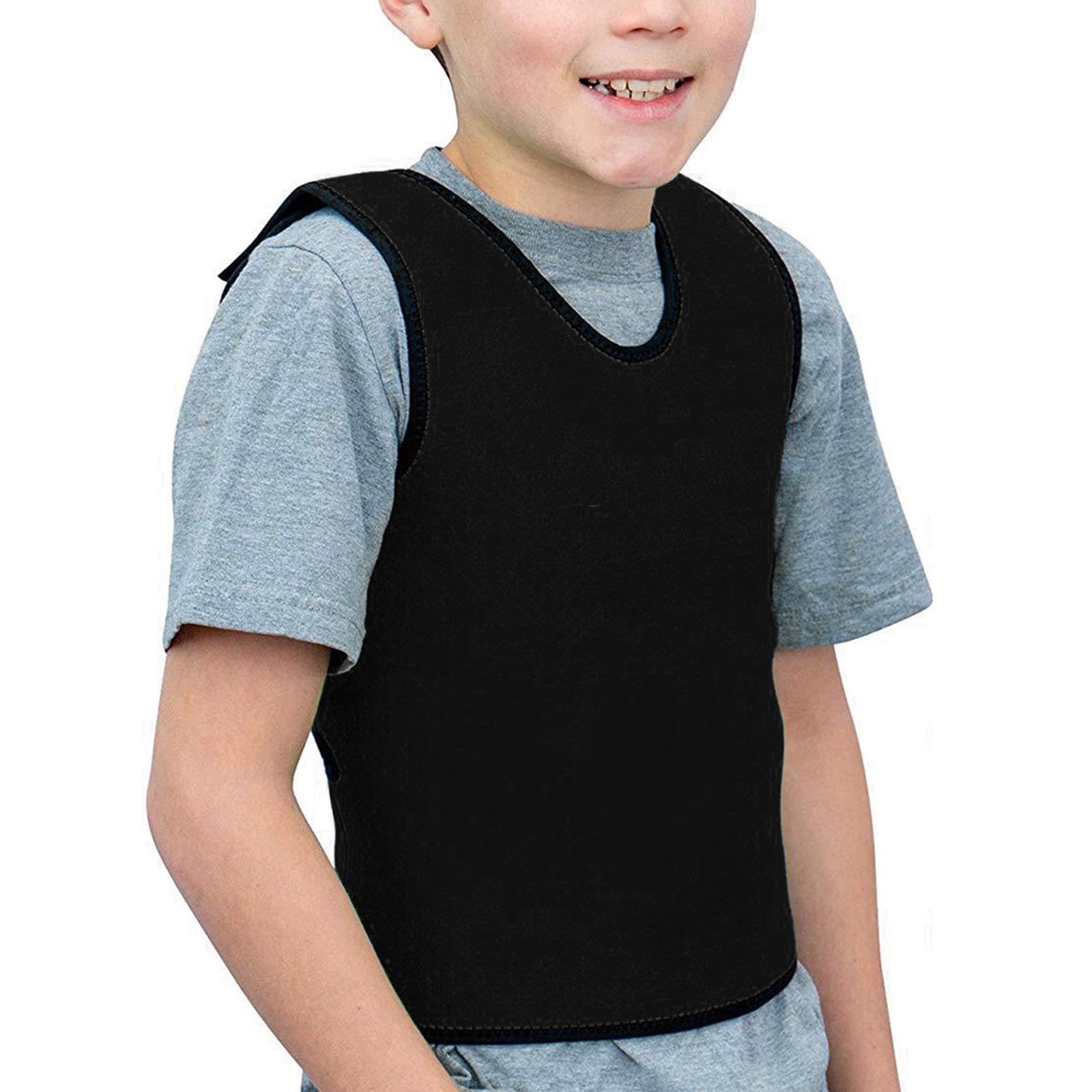 Sensorische Weste Kinder, Sensorisch Kompression Weste, Sensory Compression Vest, Tiefdruckkomfort gegen Autismus, Hyperaktivität Therapieweste Gewichtsjacke für Jugendliche, schwarz M