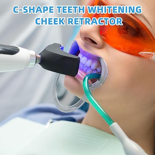 Miniatura 4 de Zhengmy 100 piezas de retractor de mejillas blanqueamiento de dientes en forma de C, retractor de boca para blanqueamiento de dientes, abridor de
