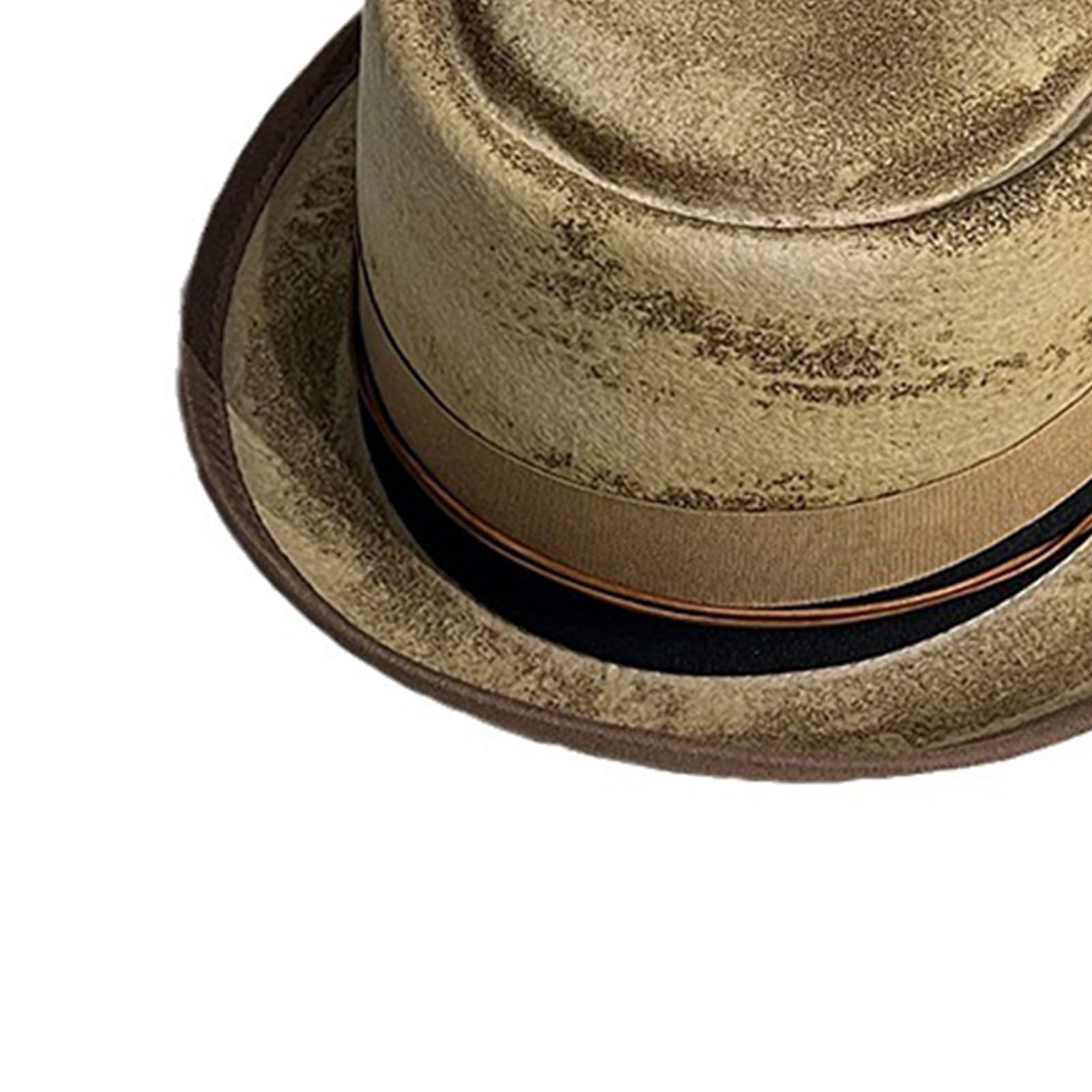 Elegante cappello in feltro britannico da donna per carnevale festival invecchiato con piuma Fedora Cap per uomini cappelli piatti da uomo a tesa corta