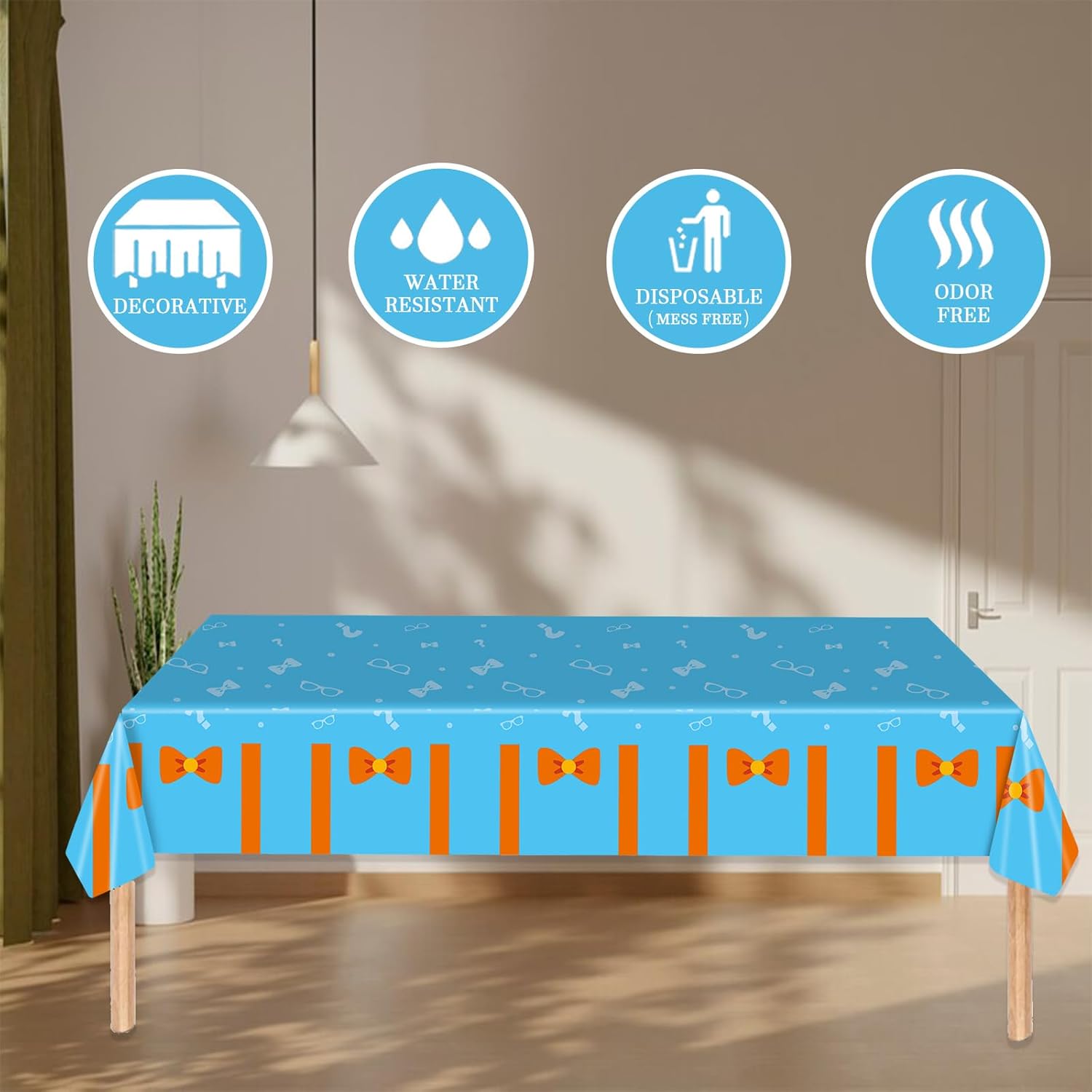 53PCS Cartoon Birthday Party Supplies Party Decorations Set Include Banner, Balloons, Tinsel Foil Fringe Curtains Cake Cupcake Toppers Tablecloth Teacher Themed Party Supplies