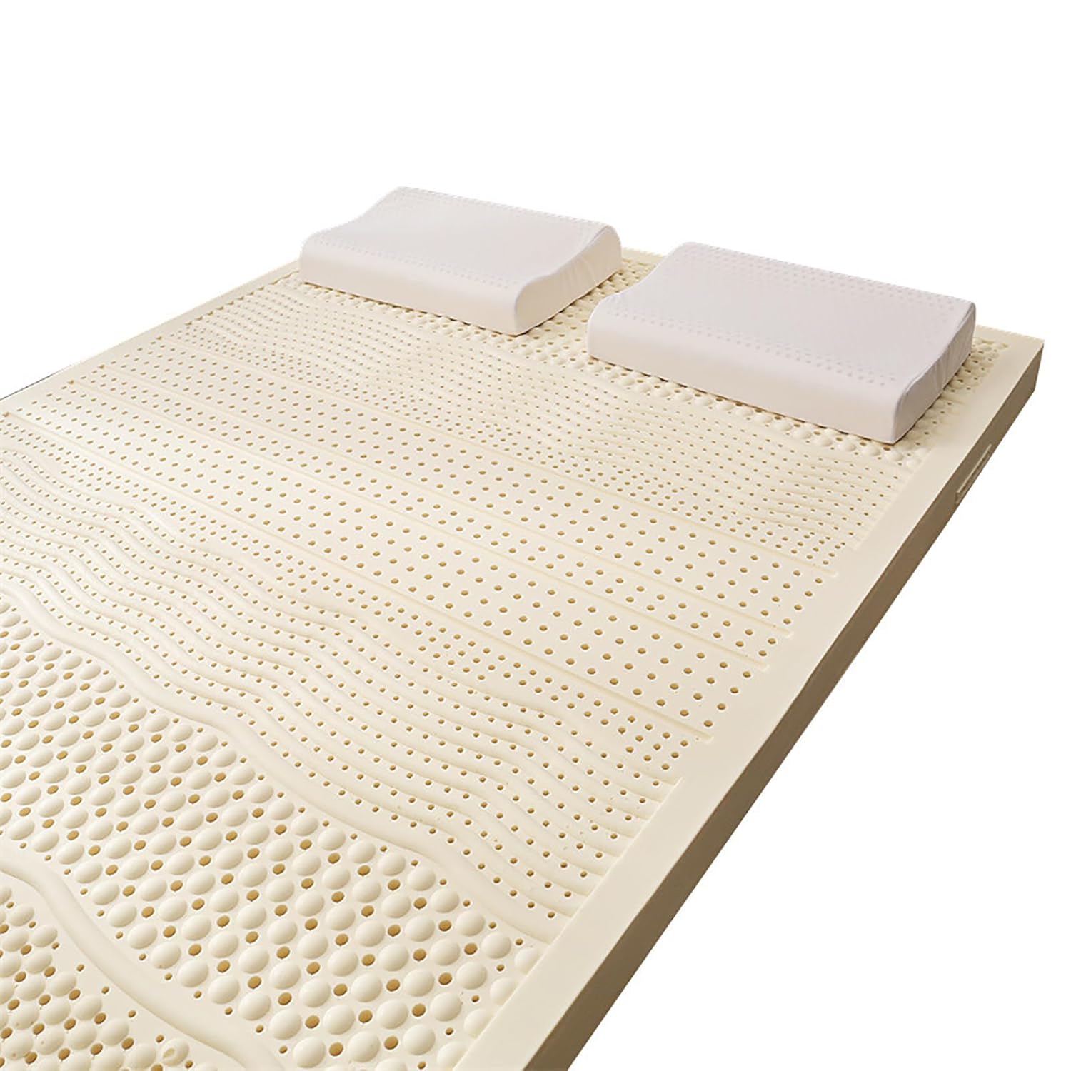 NaKeah Latex Mattress Soft Mattress Topper Portable 100 Natural Latex Mattress for Relieves Pressure with Organic Cover 10cm