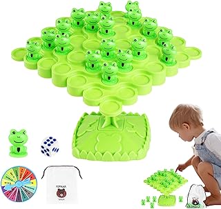 Balance Games for Kids,Tree Frog Board Game balance board kids Frog Balancing Game Frog Balance Math Game Educational Board Toy for Preschool Kids, Interactive Balance Toy for Kids Adults Parties