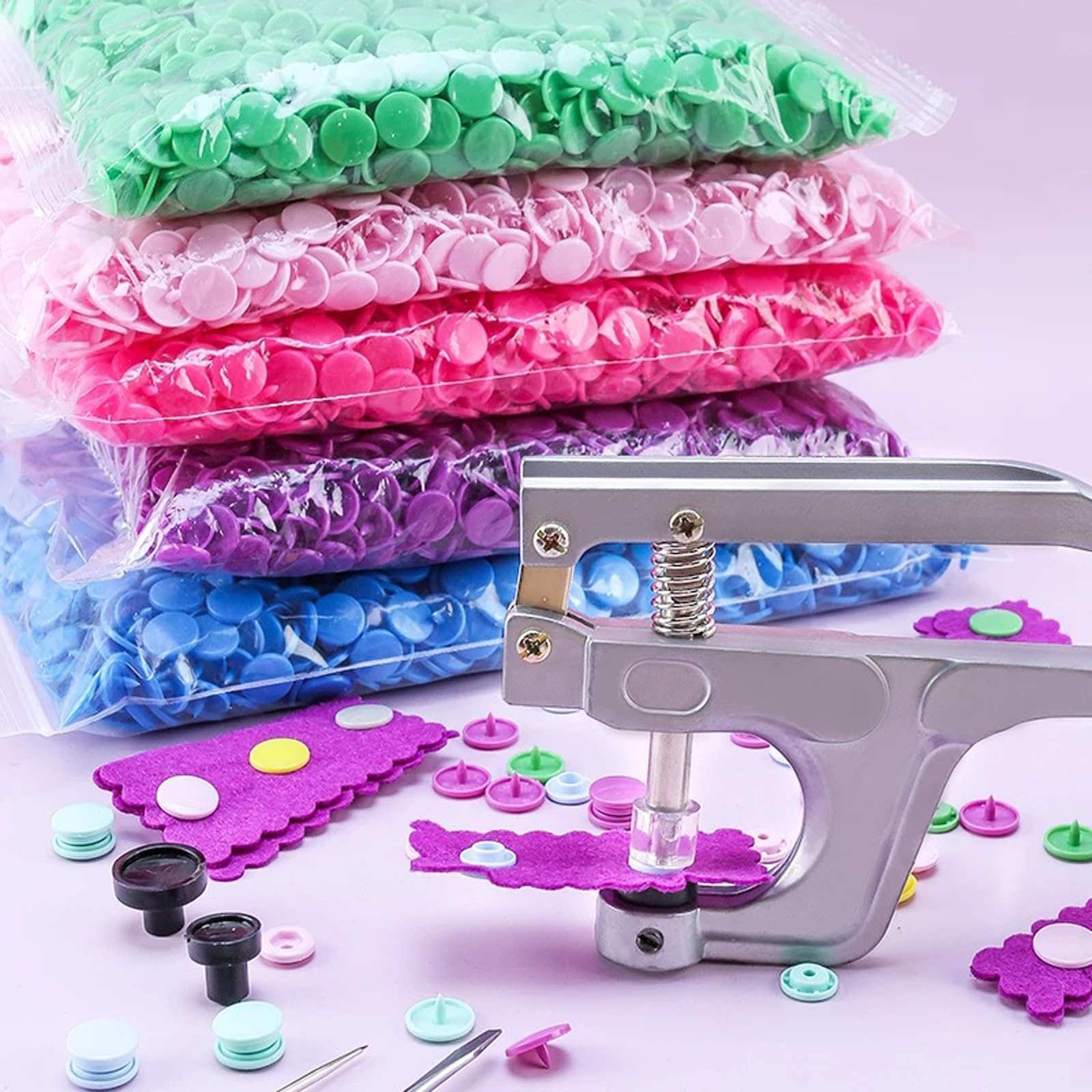 1000 Stück bunte Druckknöpfe aus Kunstharz, 12 mm, Druckknöpfe, Nieten für Babykleidung, Windel, Lätzchen, Heimdekoration, Verschlüsse