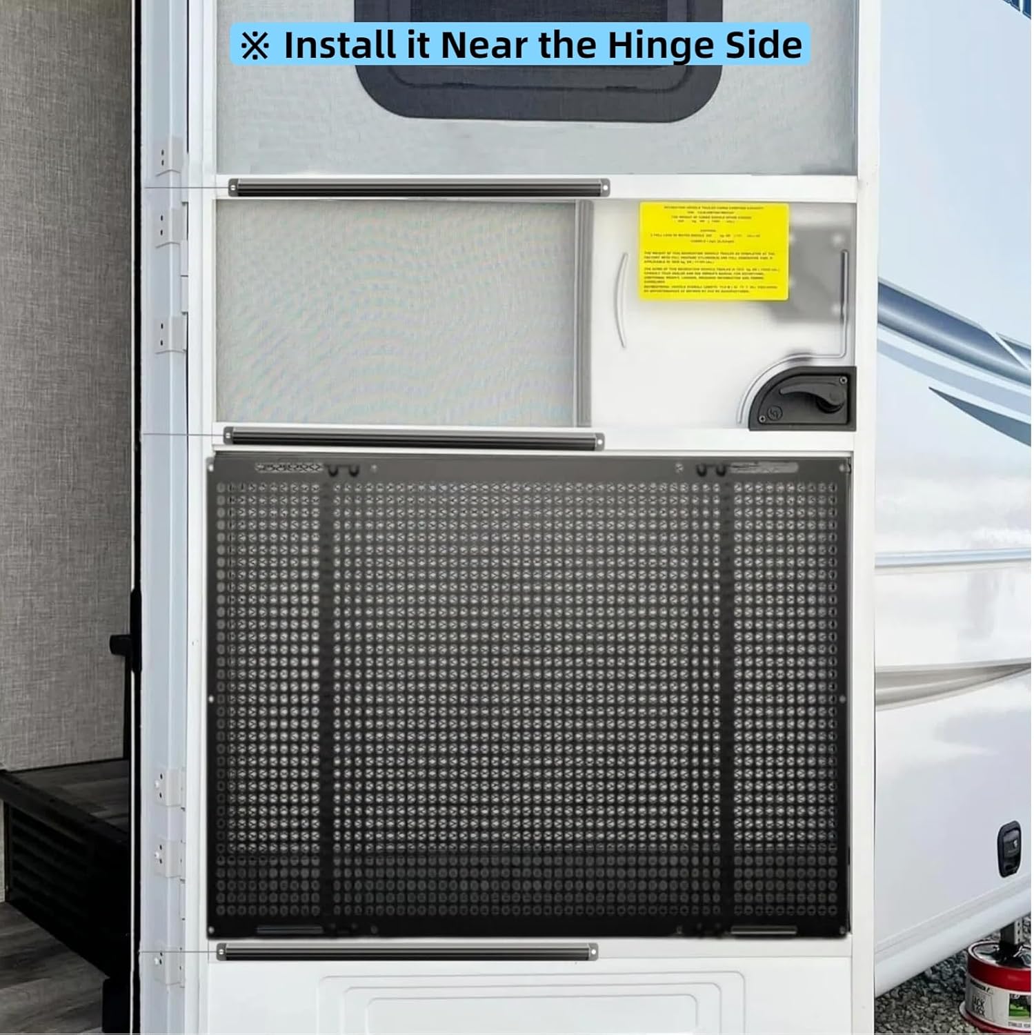 Automatic RV Screen Door Closer Kit for Camper Entry Door Self Closing - Durable Aluminum with Adjustable Tension, Built in Spring, Travel Trailer Must Have Accessories, 17x0.9 Universal Fit