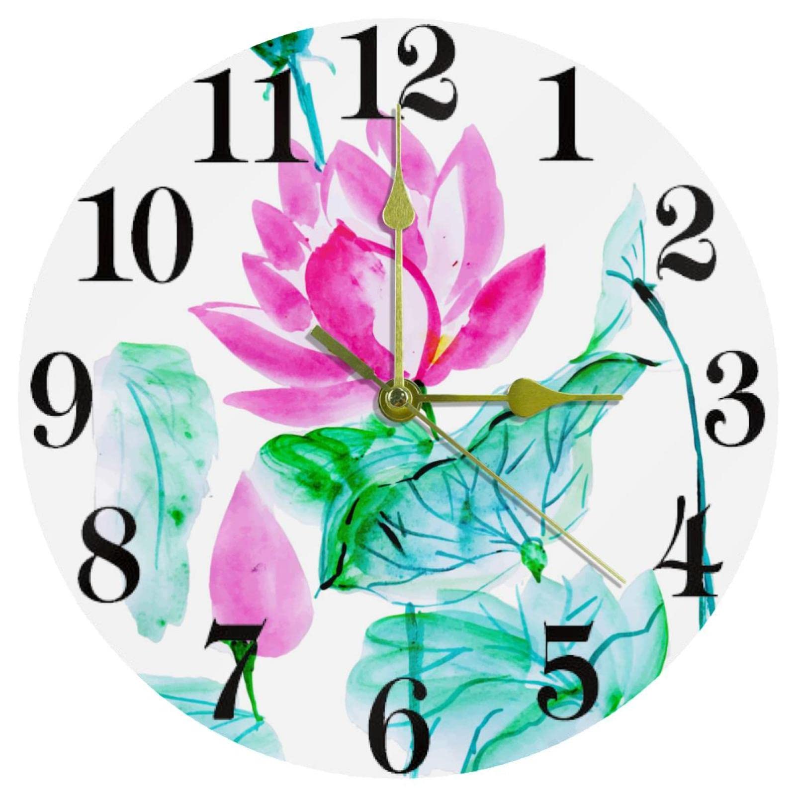 Horloge murale sans tic-tac ronde et colorée pour optimiser la concentration