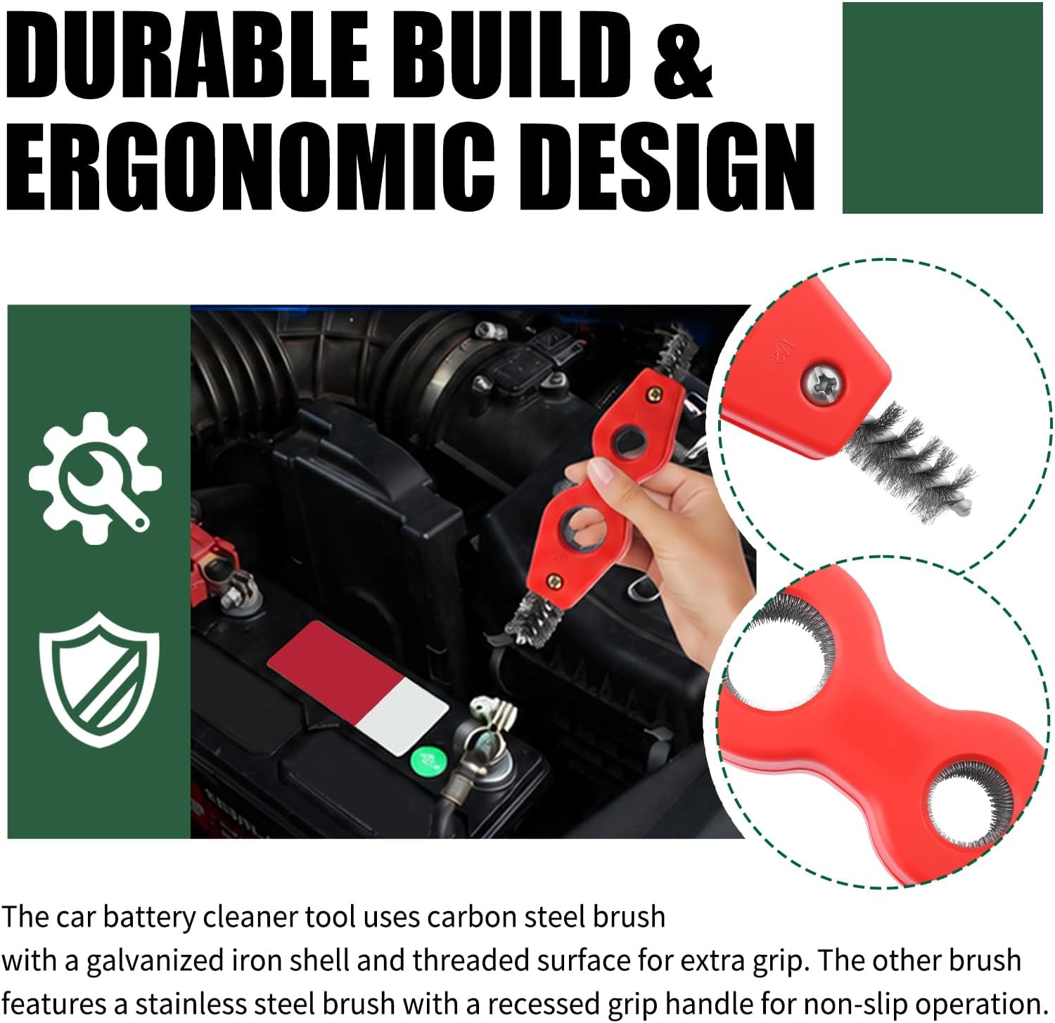 2-in-1 Car Battery Terminal Cleaner Tool & 4-in-1 Copper Pipe Cleaner Tool
