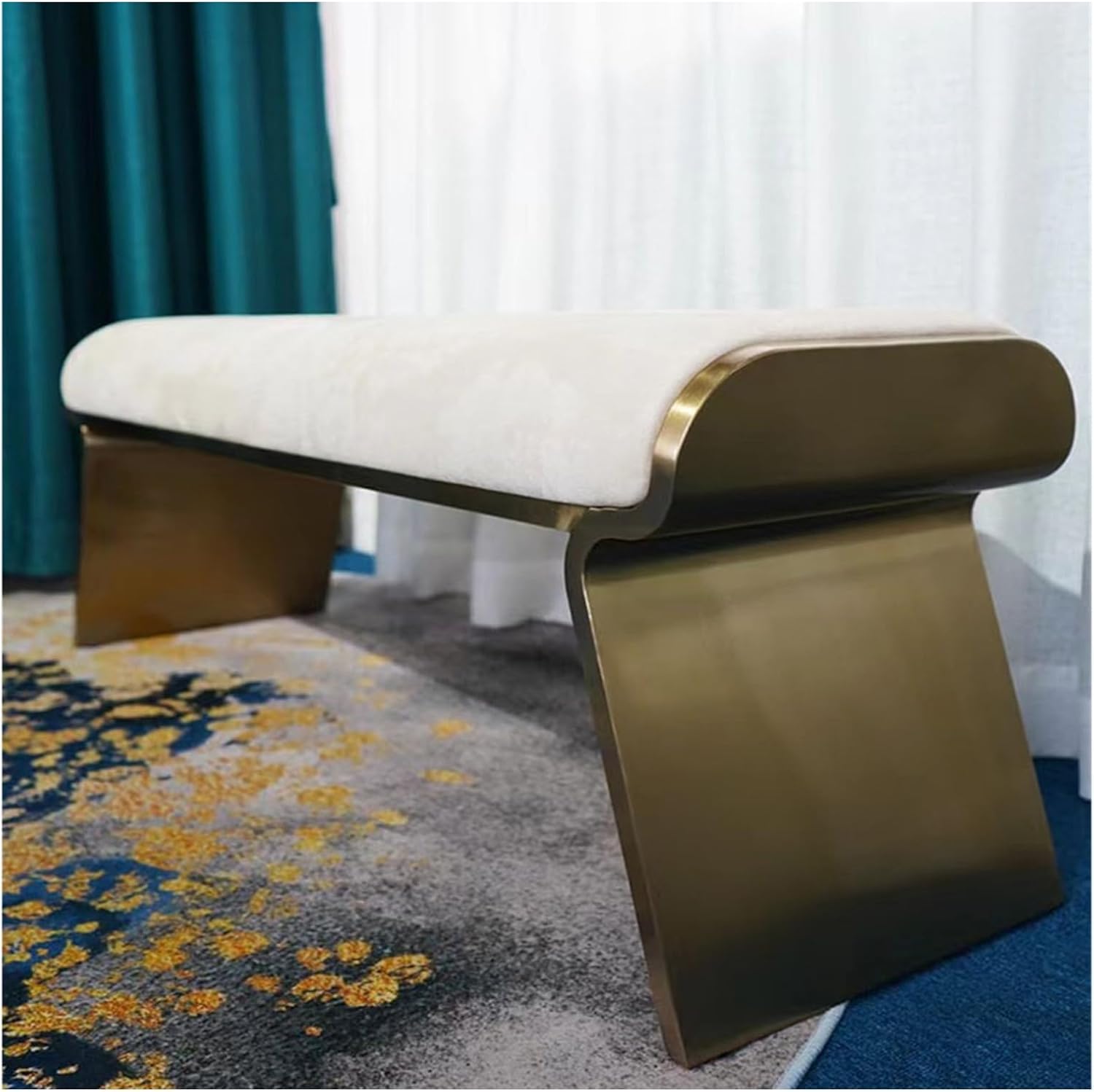 Modern Bed Bench, Modern Upholstered End of for Bedroom, Window Ottoman Benches Seat,Shoe for Entryway Living Room Entryway(140 * 36 * 45cm)
