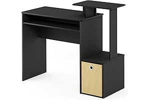 Furinno Econ Compact Computer Desk with Drawer for Small Spaces