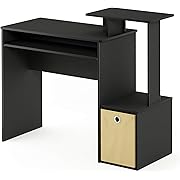 Furinno Econ Multipurpose Home Office Computer Writing Desk, Black/Brown