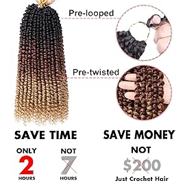 Leeven 8 Packs Pre twisted Passion Twist Crochet Hair for Black Women 12 Inch Synthetic Natural Black Passion Twist Hair With Curly Ends Pre-looped Goddess Passion Twists Braiding hair Extensions 1B