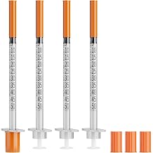 20 PACK 0.5ml/cc 30G 5/16 inch 8mm, U-100 Sryinge Disposable Lab Supplies Individual Wrapped
